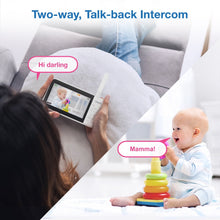 Handheld baby monitor with two-way talk intercom screen and camera