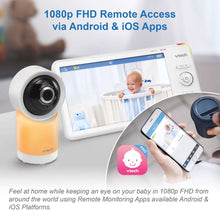 VTech baby video monitor set with camera and parent screen, plus smartphone control