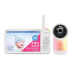 VTech 7" High Definition Remote Access 1080p Pan & Tilt Baby Video Monitor, RM7866HD, White