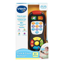 Retail box for click and count remote toy, orange and black keypad