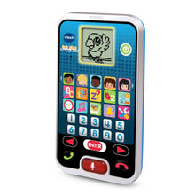VTech learning phone toy with illustrated display, number keypad, and Enter button