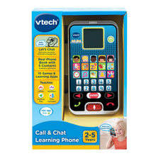 VTech Call & Chat learning phone in blue retail box, front face and keypad visible