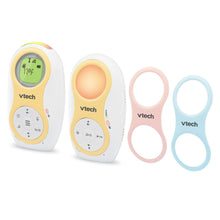 VTech digital audio monitor with two spare face plates in pink and blue