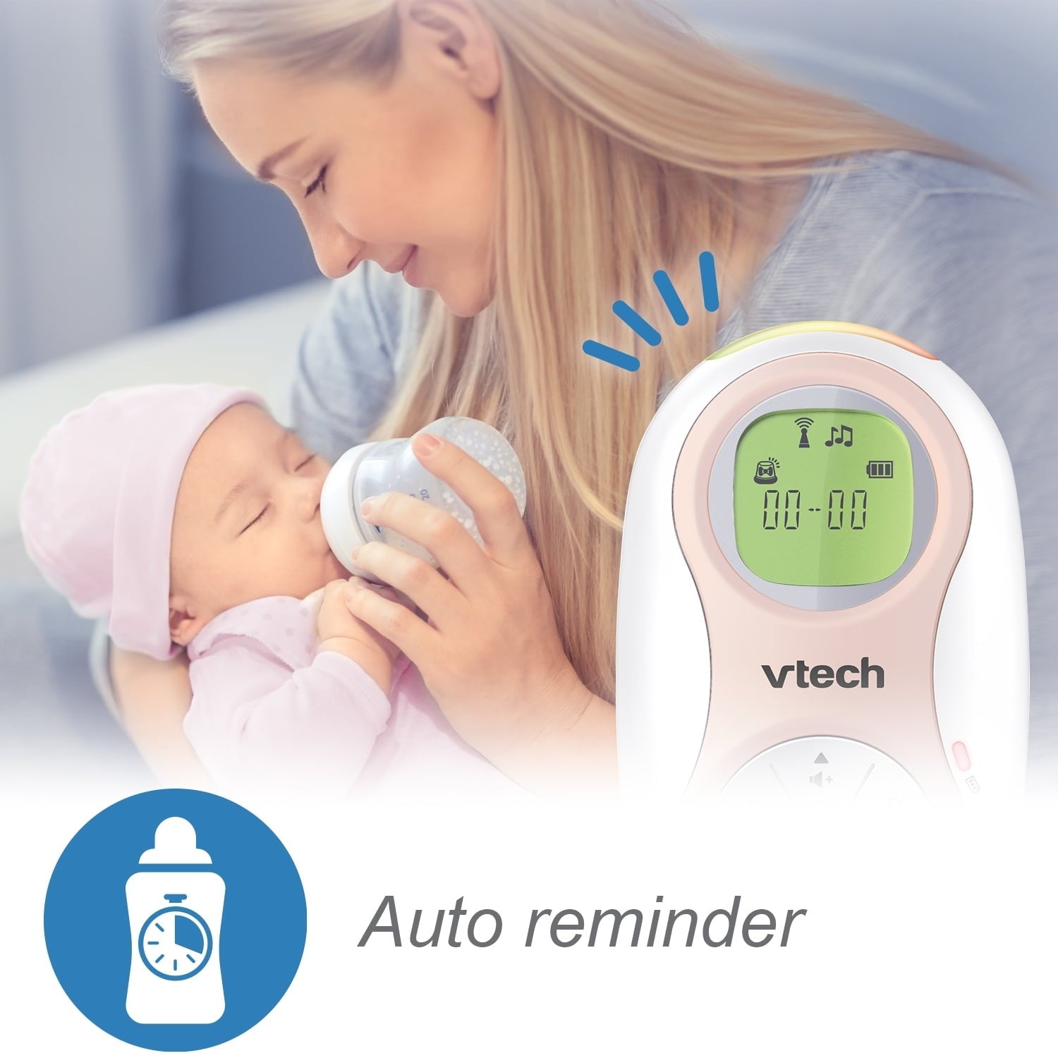 VTech DM1215 Enhanced Range Digital Audio Monitor with Dual Unit Rechargable Battery & Night Light