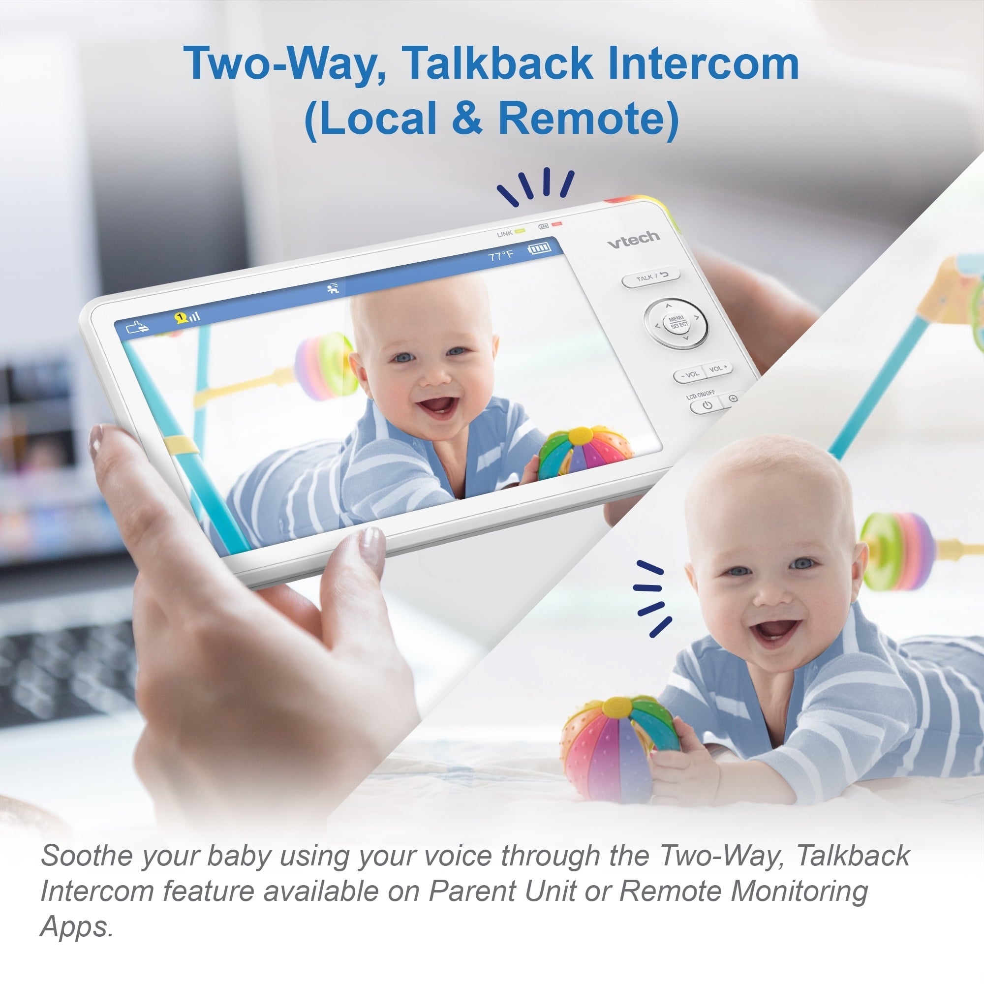 VTech RM5866HD Smart WiFi Pan & Tilt Baby Monitor with 1080p HD Video, Smartphone Access & Night Light