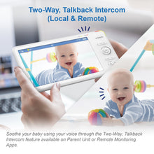 Baby monitor parent unit with video display and two-way talkback controls