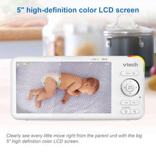Baby monitor parent unit with color LCD screen and viewing controls