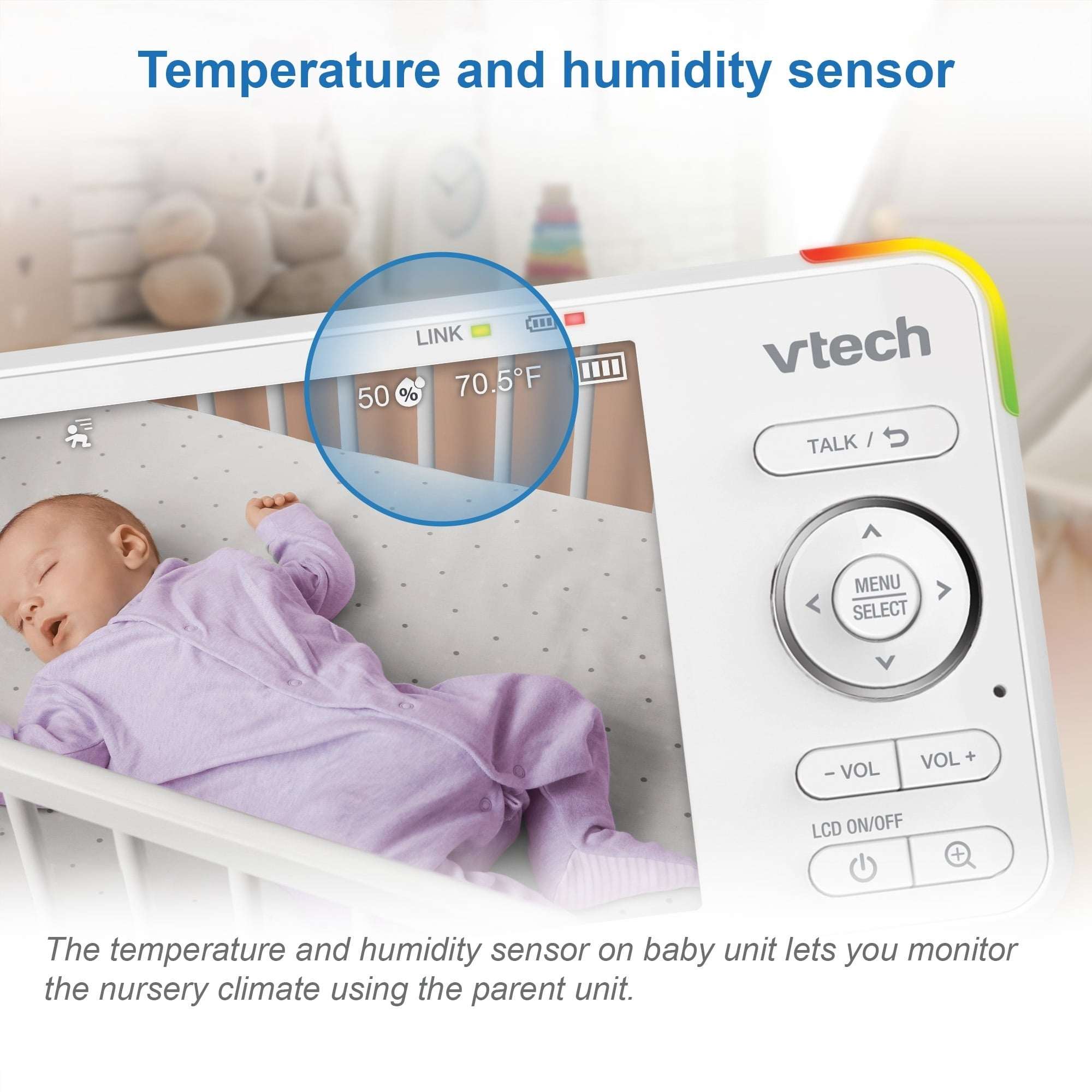 VTech RM5887HD Smart WiFi Baby Monitor with HD Display, Remote Pan & Tilt and Mobile App