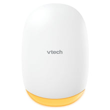White VTech stroller soother top view with amber base