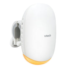 White VTech stroller soother with side cradle and amber base