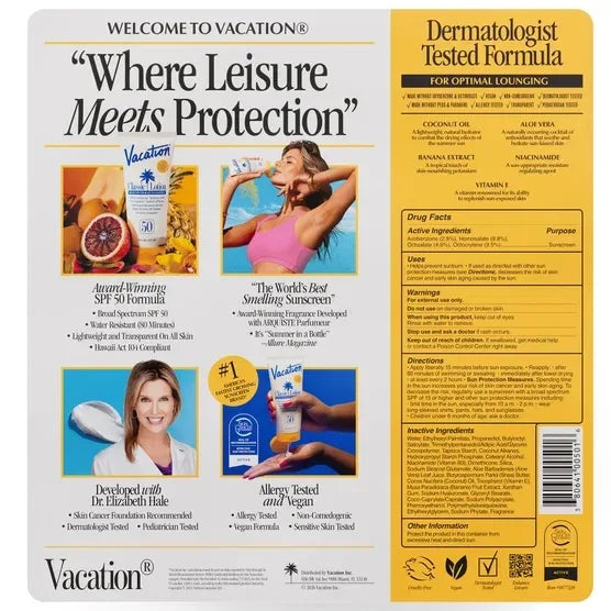 Vacation Classic Sunscreen Lotion, SPF 50, 6 fl oz Duo