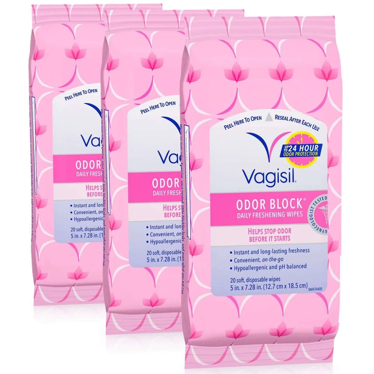 Vagisil Odor Block Daily Freshening Wipes, 20 ct., 3 pk. - USA MEGA SHOP