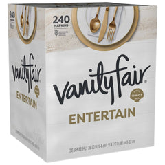 Vanity Fair Entertain White Paper Napkins, 3-ply, 60-count, 4-pack