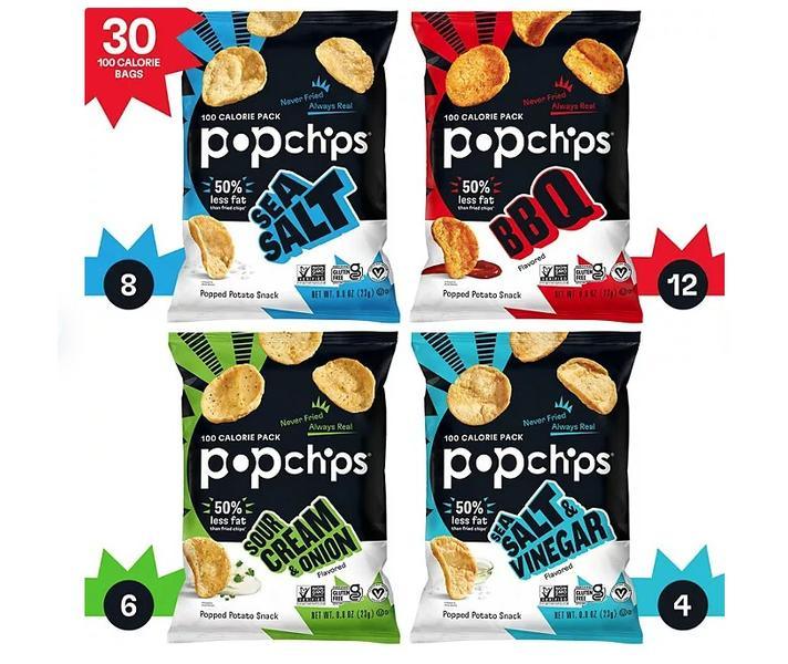 Popchips Variety Pack, 0.8 oz (30-pk)