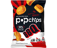 Popchips BBQ 100-calorie snack bag with BBQ graphic
