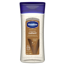 Vaseline cocoa radiant body gel oil bottle with purple cap