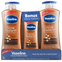 Cocoa Radiant lotion set of three pump bottles with a Bonus 10oz center bottle