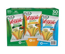 Sensible Portions veggie straws variety pack, 30 snack bags, three flavors shown