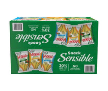 Sensible Portions snack veggie straws variety pack box with 30% less fat label