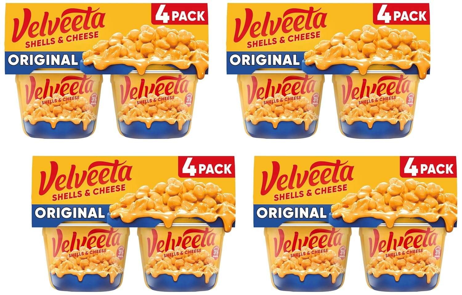 Velveeta Shells and Cheese Mac and Cheese, 8 Cups, for Easy Snacks or Dinner Sides, Original Flavor, 2.39 oz