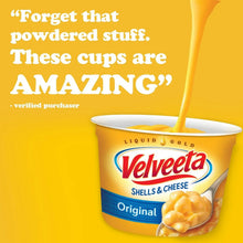 Velveeta Shells & Cheese Original sauce cup with melted cheese pour