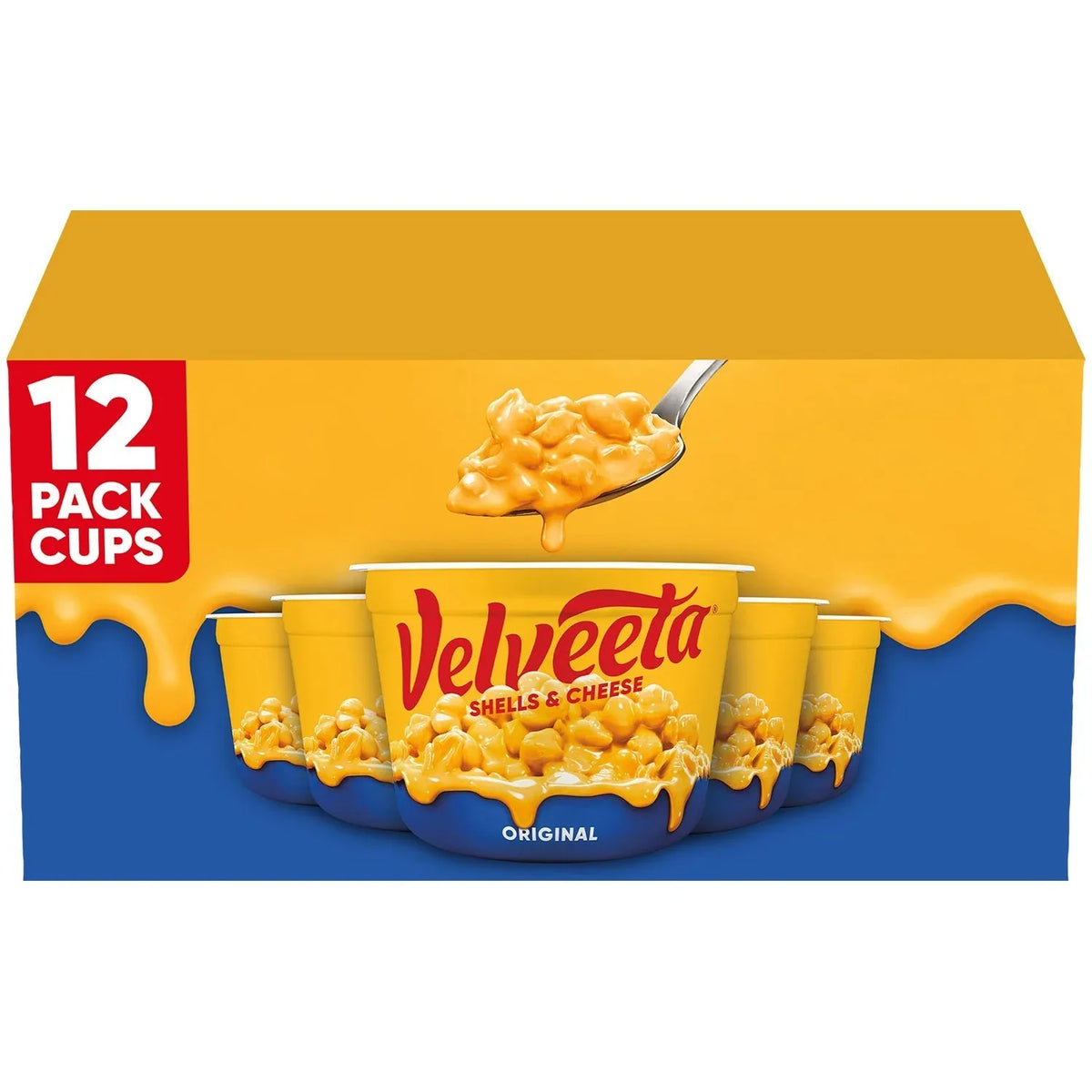 Velveeta Shells and Cheese Original Microwavable Sauce Cups, 2.39 oz., 12 ct. - USA MEGA SHOP