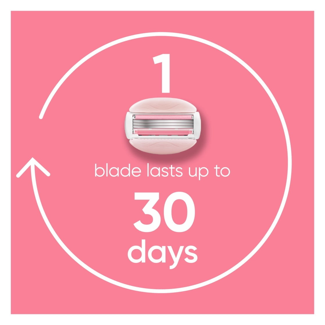 Venus ComfortGlide White Tea Manual Razor for Women, Handle, 3 Blades & 2 Refills, Pink