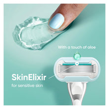 Venus manual razor with aloe lubricating strip and visible blade cartridge