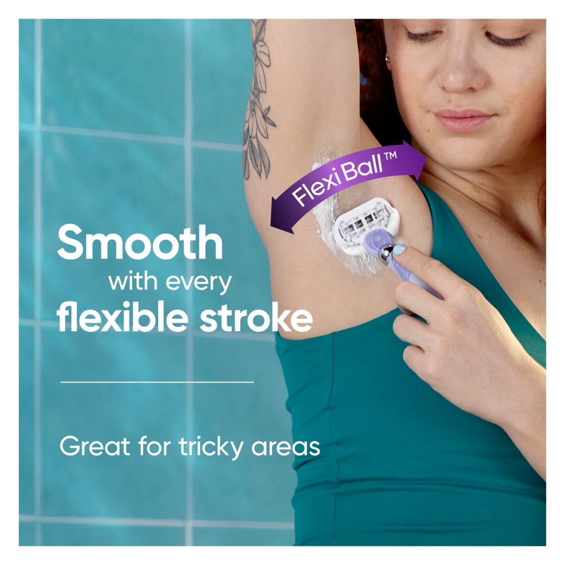 Venus Manual Razor, Deluxe Smooth Swirl for Women, 5 Blades, Handle + 2 Refills, Purple