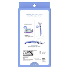 Back of Venus razor blister package with feature icons and instructions