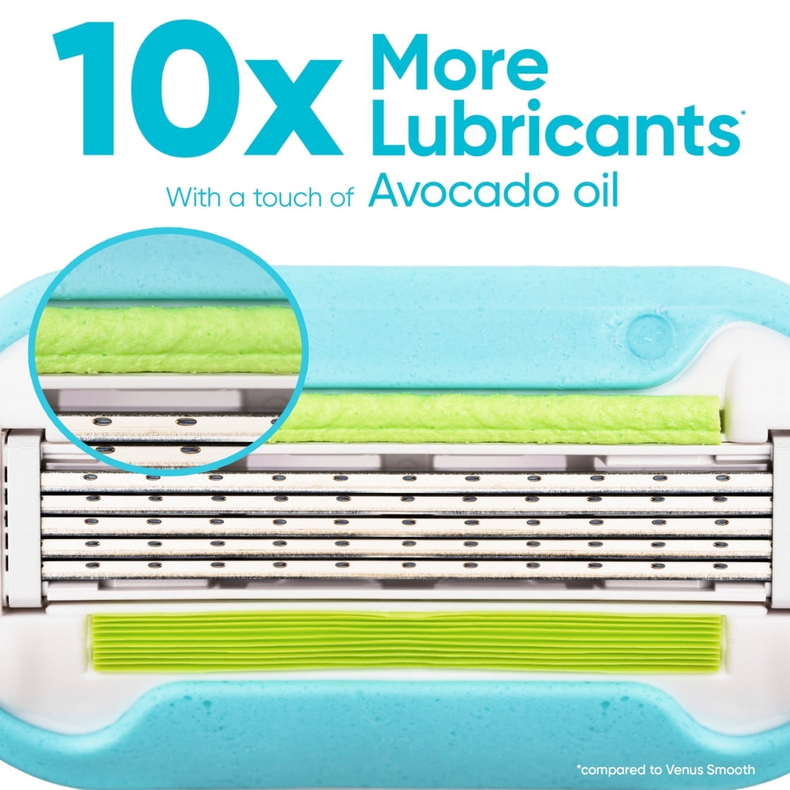Venus Manual Razor, Extra Smooth for Women, 5 Blades, Handle + 2 Refills, Green