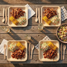 VerTerra Eco-Friendly Wooden Plates & Cutlery, 250-count