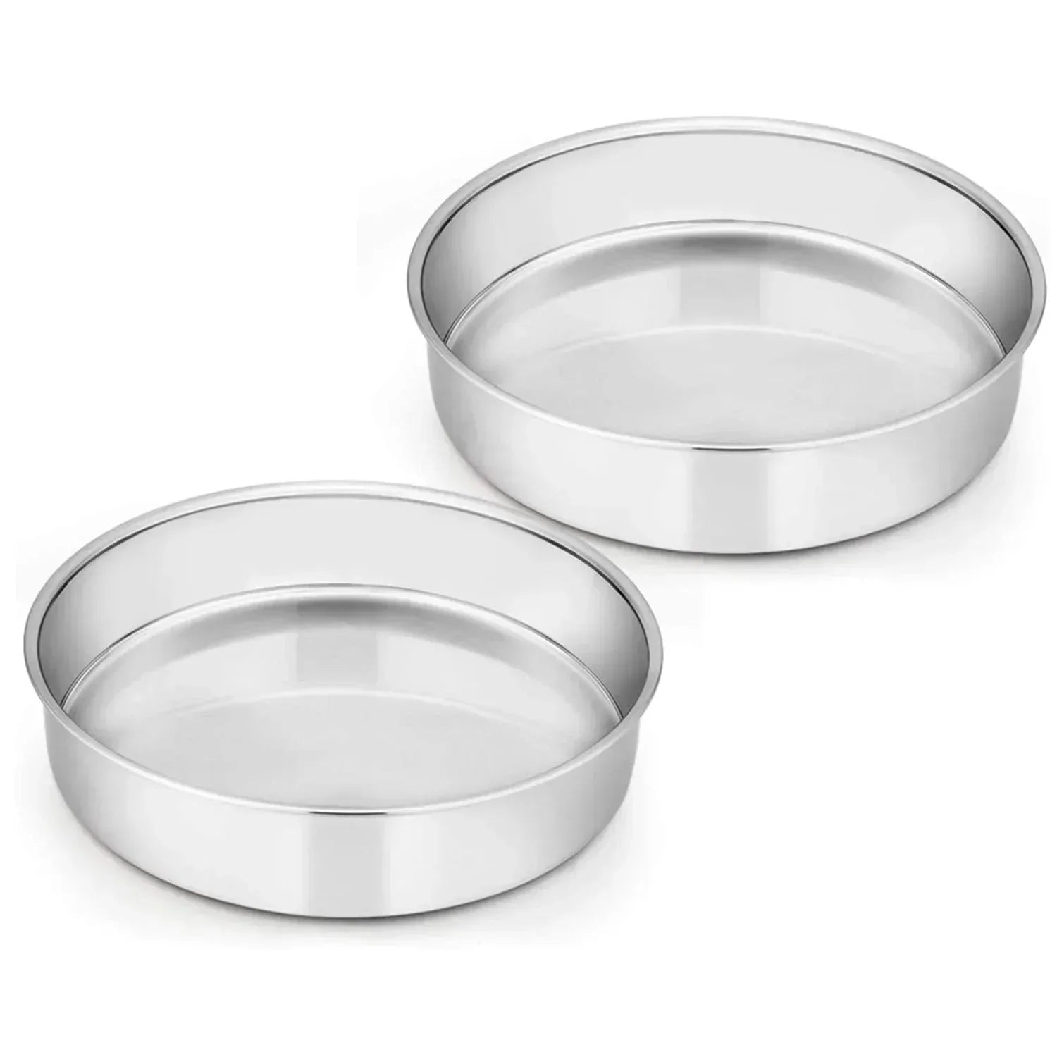 Vesteel Cake Pan, Stainless Steel Round Layer Cake Baking Pans, Non-Toxic & Healthy, Mirror Finish & Dishwasher Safe