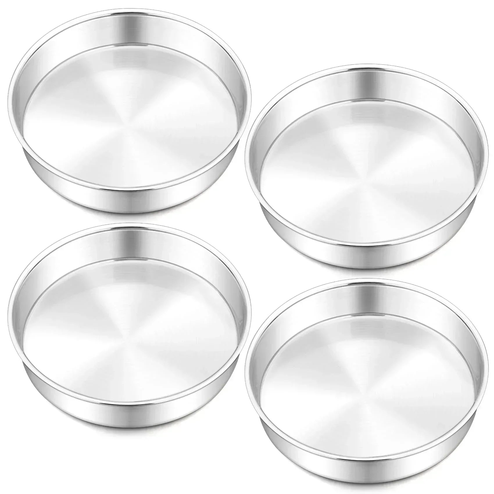 Vesteel Cake Pan, Stainless Steel Round Layer Cake Baking Pans, Non-Toxic & Healthy, Mirror Finish & Dishwasher Safe