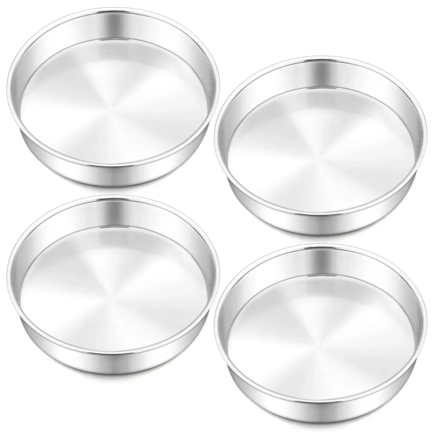 Vesteel Cake Pan, Stainless Steel Round Layer Cake Baking Pans, Non-Toxic & Healthy, Mirror Finish & Dishwasher Safe - USA MEGA SHOP