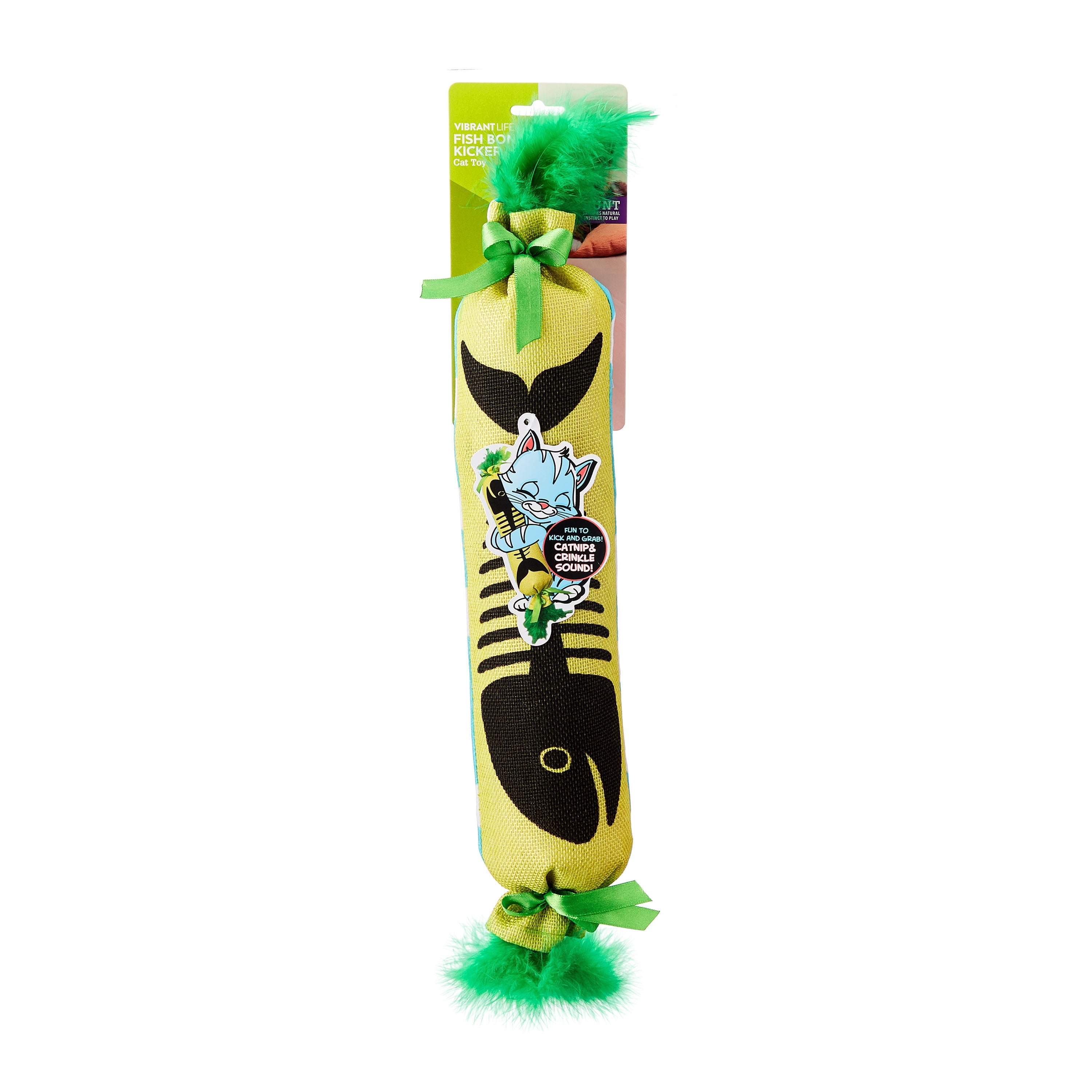 Vibrant Life Fish Bone Kicker Cat Toy