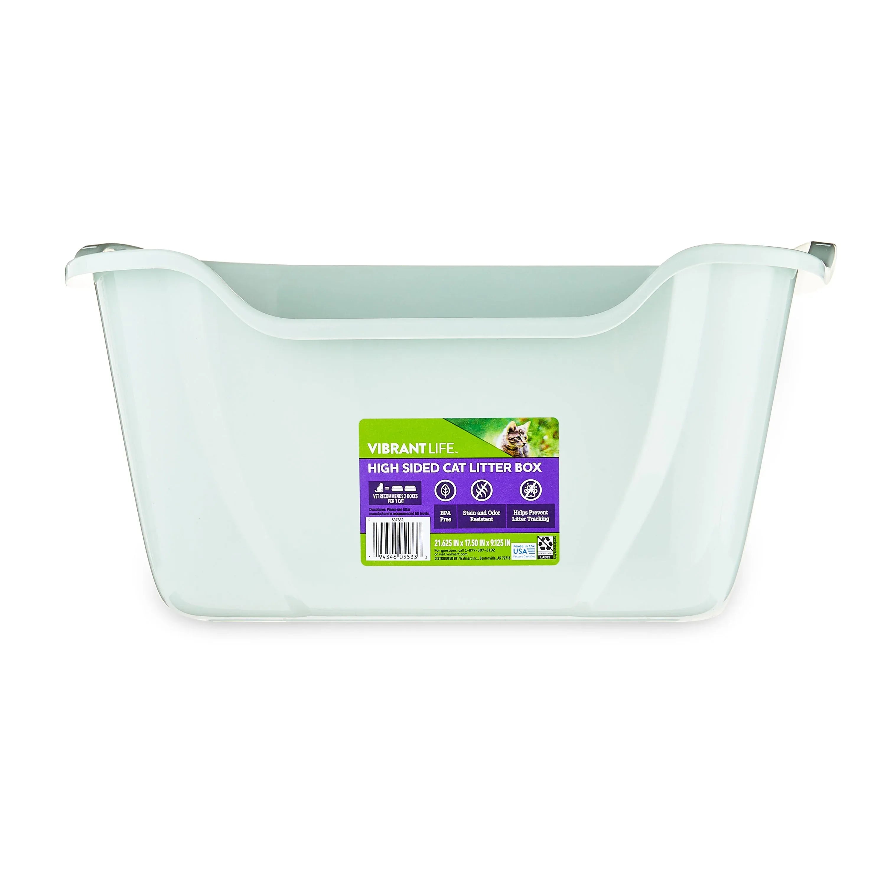 Vibrant Life High Sided Open Cat Litter Box - USA MEGA SHOP