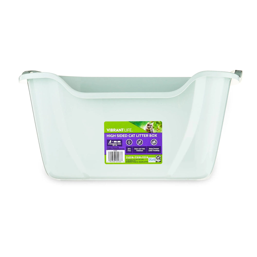 Vibrant Life High Sided Open Cat Litter Box - USA MEGA SHOP