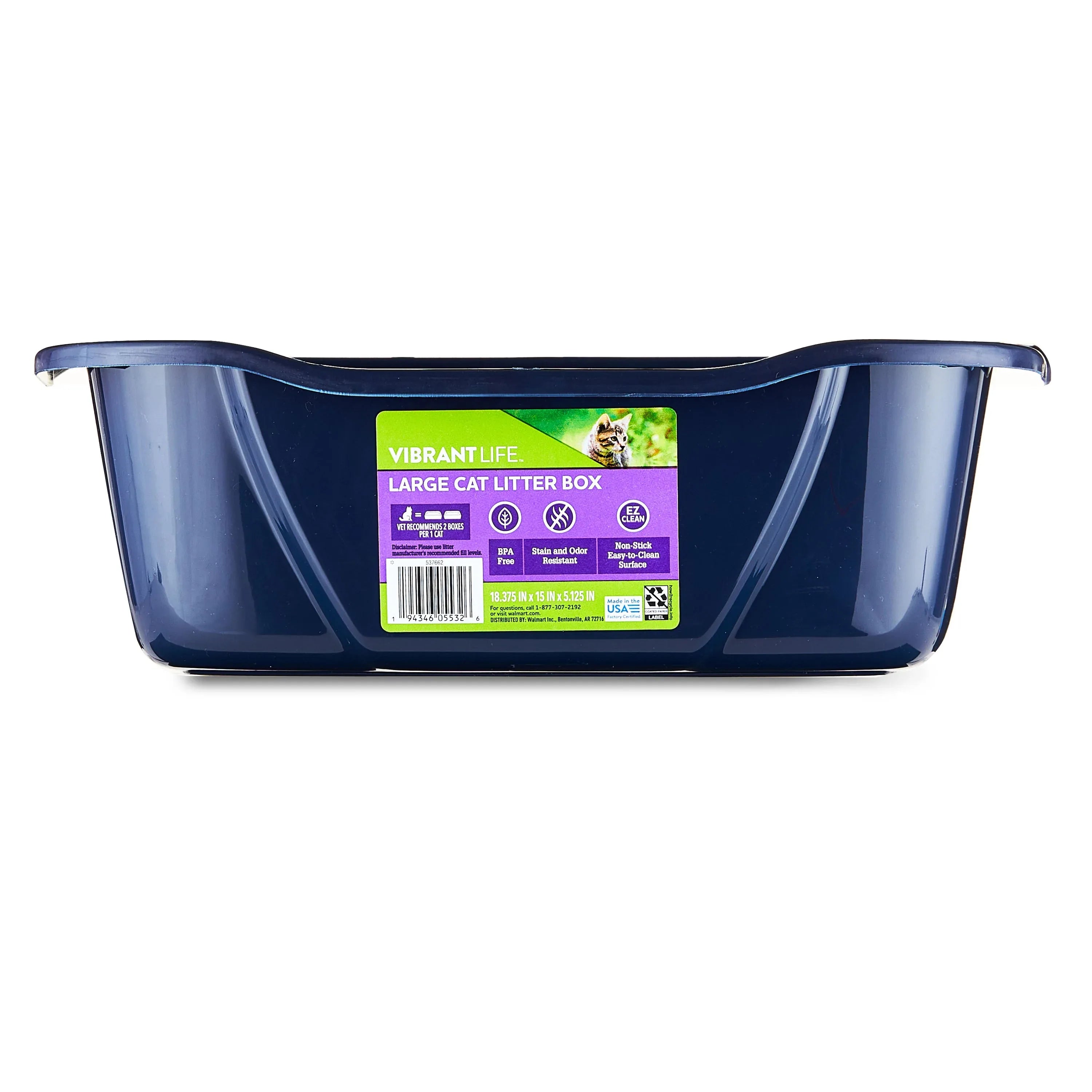 Vibrant Life Large Open Cat Litter Box - USA MEGA SHOP