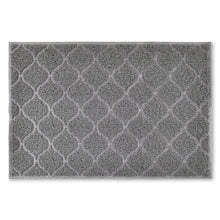 Gray litter trapper mat with interlocking loop pattern, rectangular