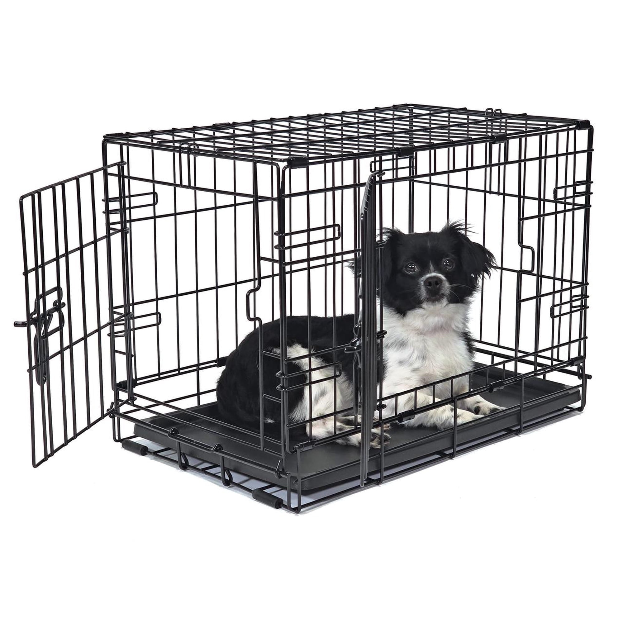 Vibrant Life Foldable 22" Wire Crate for Dogs with Divider and Leak-Proof Tray