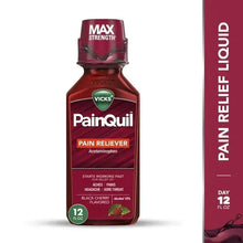 Vicks PainQuil Max Strength pain relief liquid, 12 fl oz, black cherry flavor bottle