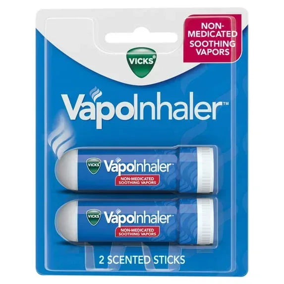 Vicks Vapo Inhaler Non-Medicated Vapor Inhaler with Menthol Scent, 2 Count