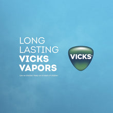 Vicks BabyCream long-lasting vapors graphic with green droplet and brand mark