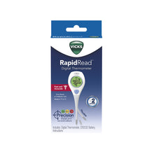 Vicks RapidRead digital thermometer retail box in blue packaging