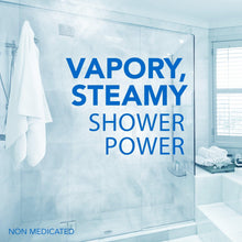 Non-medicated shower steamers creating vapor in a glass shower enclosure
