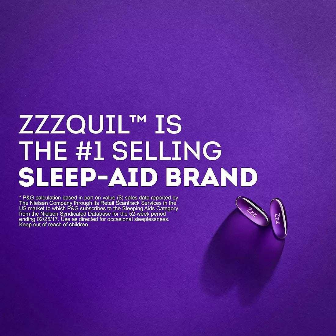 Vicks ZzzQuil Nighttime Sleep Aid LiquiCaps, 96 Count