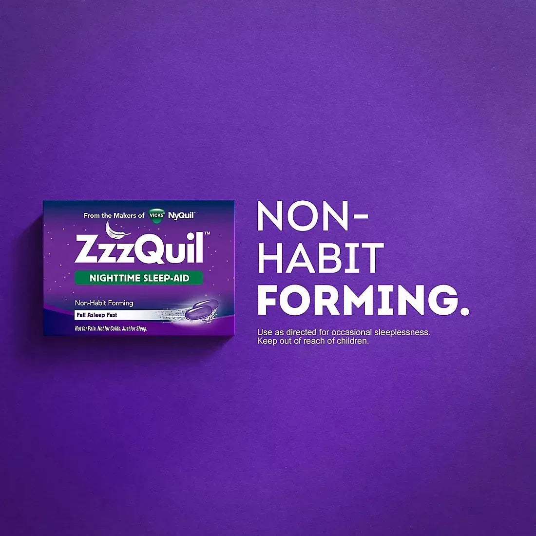 Vicks ZzzQuil Nighttime Sleep Aid LiquiCaps, 96 Count