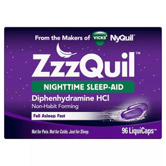 Vicks ZzzQuil Nighttime Sleep Aid LiquiCaps, 96 Count