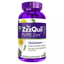 Vicks ZzzQuil PURE Zzzs melatonin sleep aid gummies bottle, 110 count